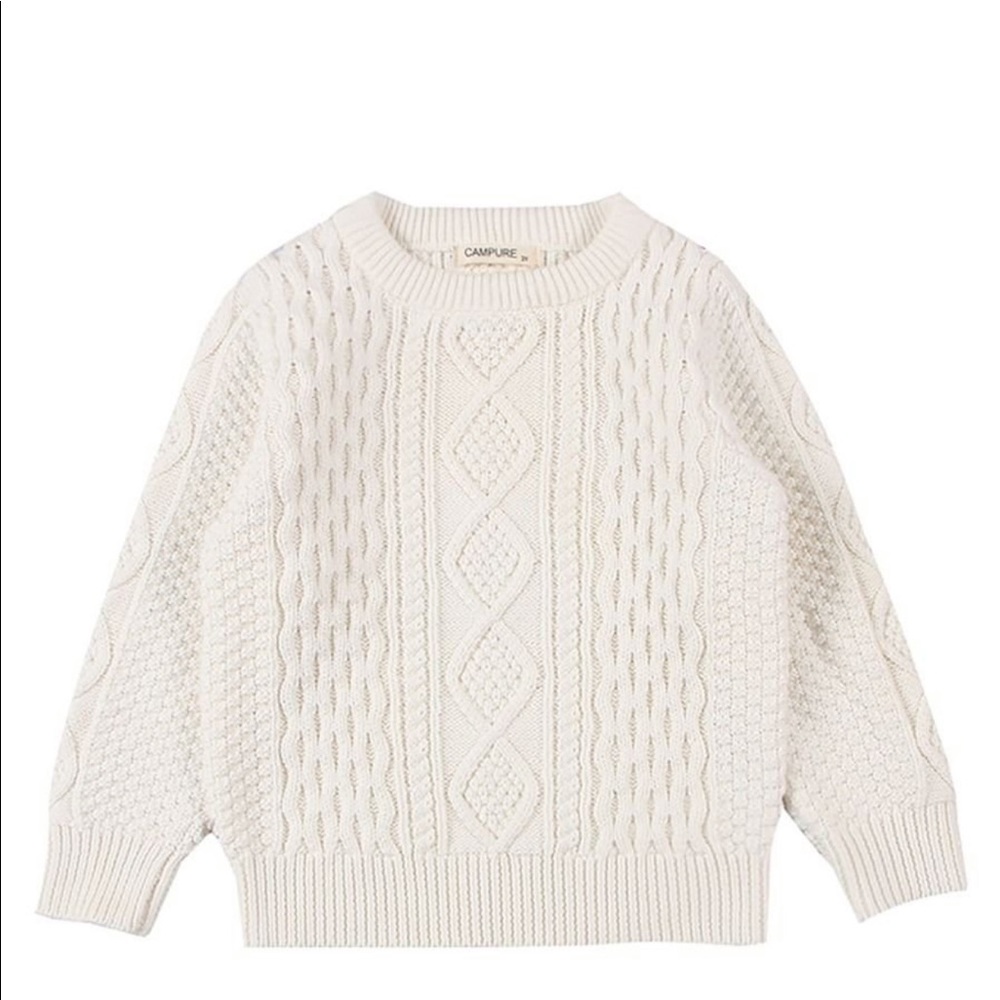 White Crotchet Sweater